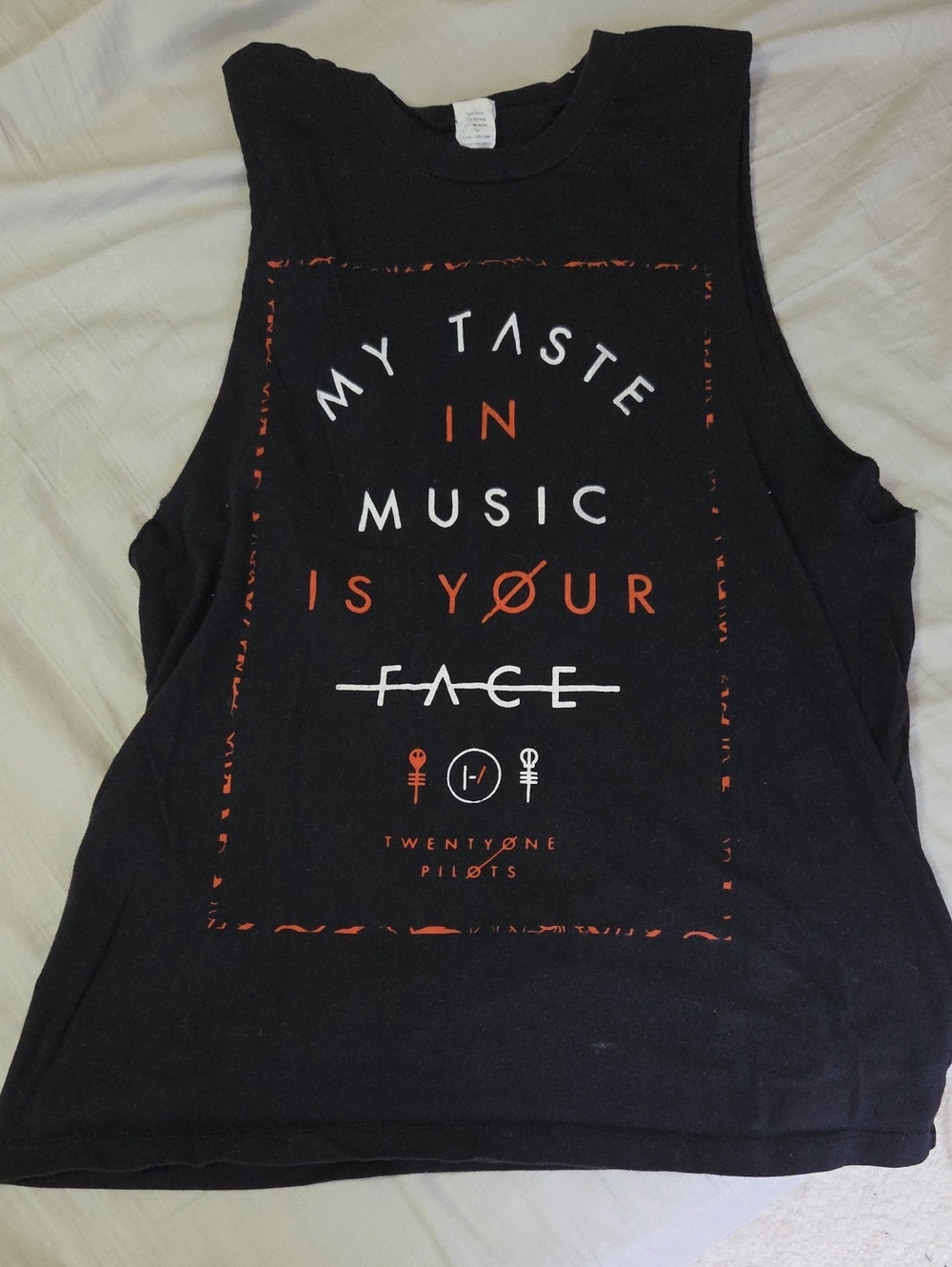 Twenty One Pilots Black Graphic Muscle Tee